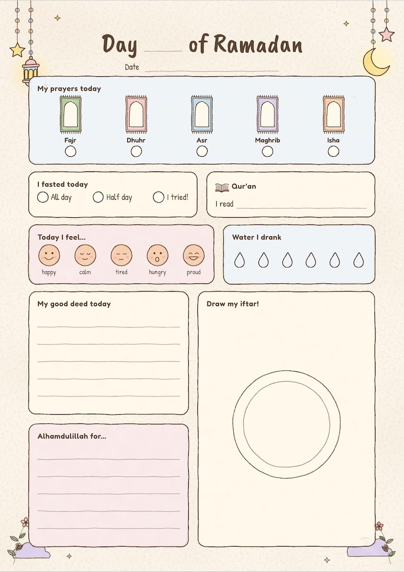 Kids Ramadan Planner 2027, Islamic Activity Book, Good Deeds Tracker ...