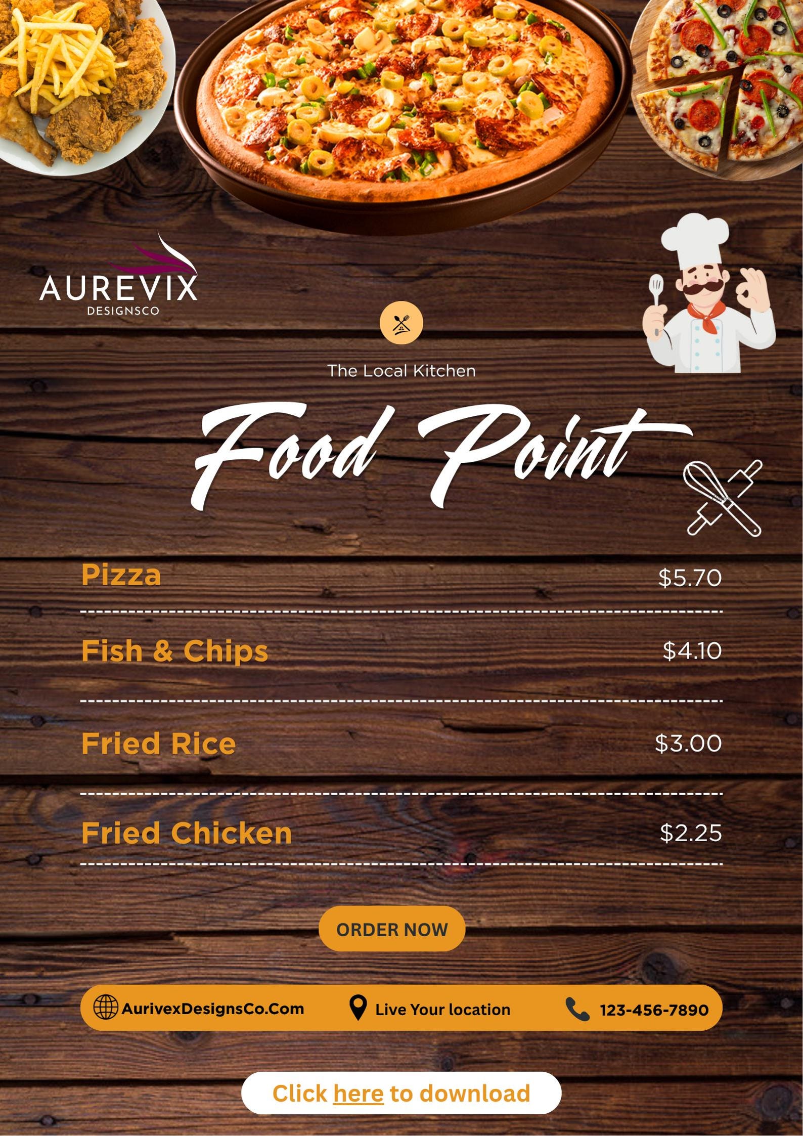 SEO Template ,editable Canva Template, Food Menu Poster, Social Media ...