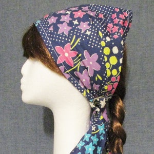Summer Sun Headband Sewing Pattern: Pleated Tie-Back Hair Scarf (PDF)