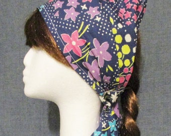 Summer Sun Headband Sewing Pattern: Pleated Tie-Back Hair Scarf (PDF)
