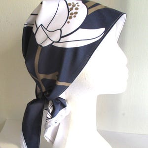 summer triangle chemo woman headscarf/ cotton alopecia head wrap/ double layer cancer kerchief PDF sewing pattern (S - 3XL) + photo tutorial
