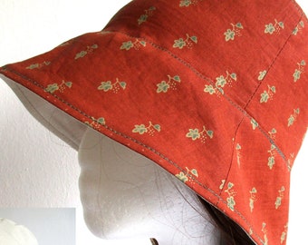 Reversible Cotton Bucket Hat: Summer Beach Brim, 7 Sizes (PDF Pattern)