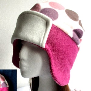 Fleece Winter Beanie Sewing Pattern: Earflap Hat, 10 Sizes (PDF Pattern)