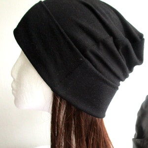 Patrón de costura para gorro holgado de jersey: puños enrollados, 8 tallas (patrón PDF)