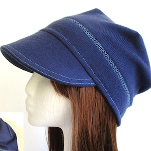 Patrón de costura para gorro de repartidor de periódicos de Jersey: gorro con visera de verano, 6 tallas (patrón PDF)