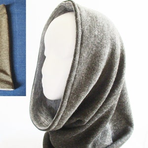 Patrón de costura para capucha de jersey: Bufanda de invierno de doble capa (patrón PDF)