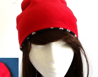 Patrón de costura en PDF para gorro de forro polar forrado: 8 tallas (mujer, niña, niño, hombre)
