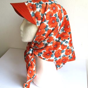 Visor Kerchief Sewing Pattern: Cotton Summer Head Scarf (PDF)