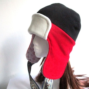 winter lined chemo fleece trapper/ aviator beanie/ hat/ cap sewing pattern pdf, 9 sizes, for woman girl kid man