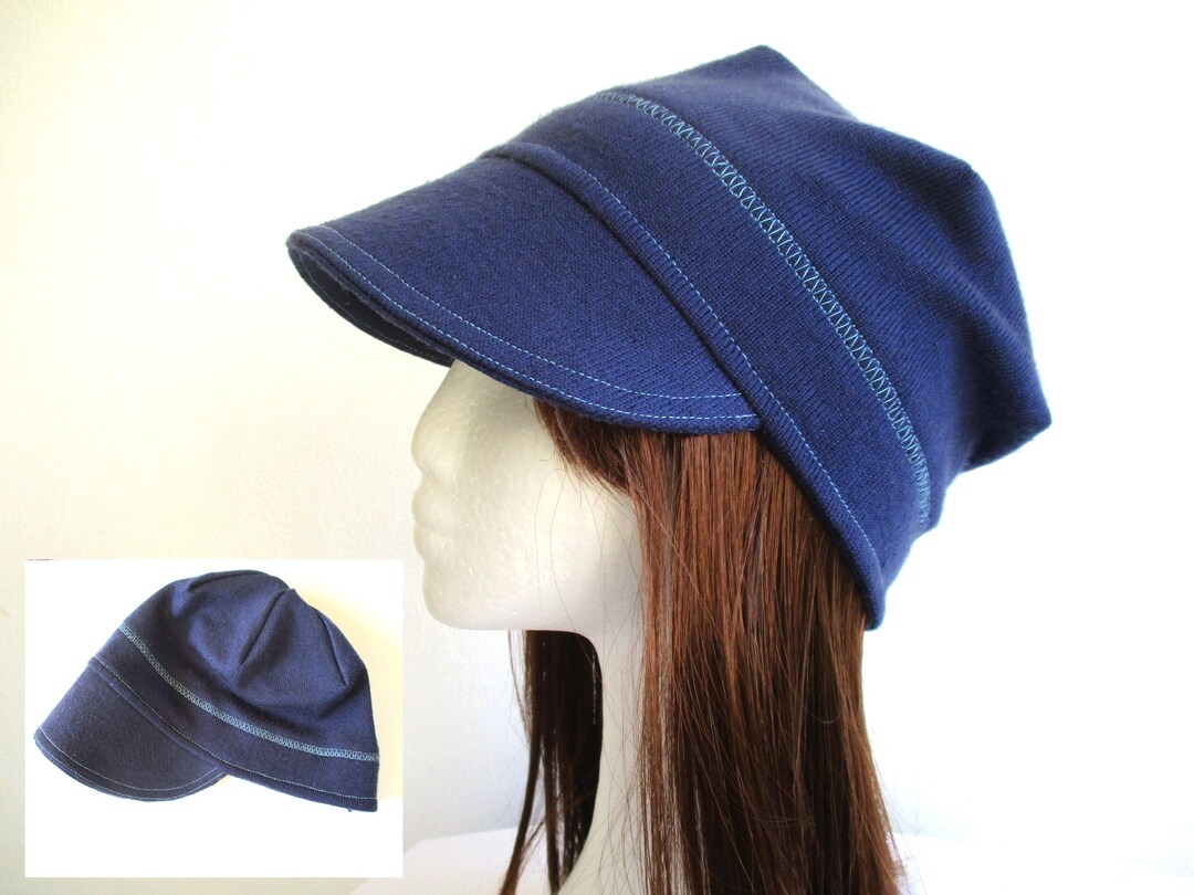 Summer Visor Chemo 1 Layer Jersey Newsboy Beanie/ Hat/ Cap Sewing