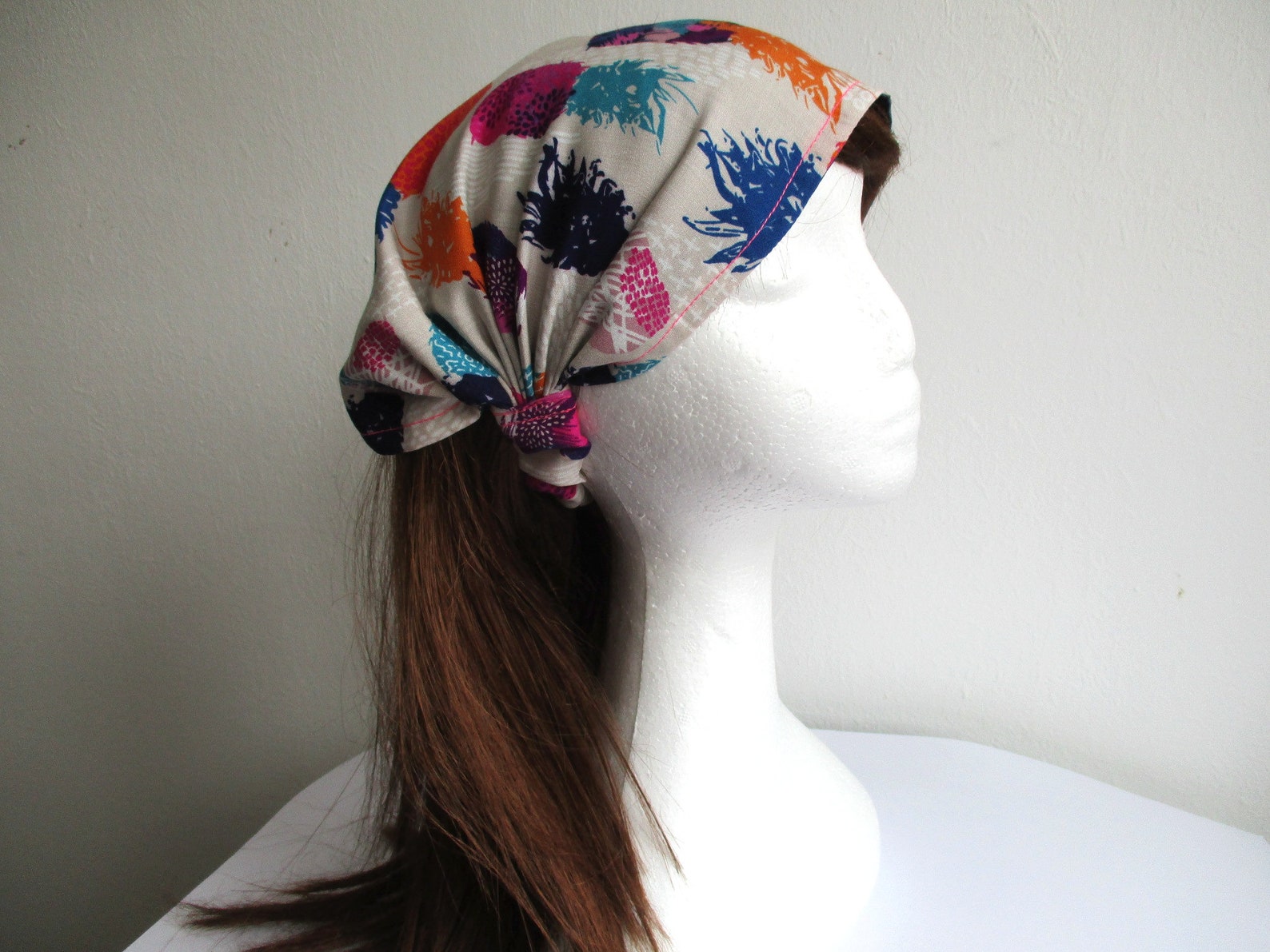 Reversible Summer Bandana Headband With Elastic Sewing Etsy