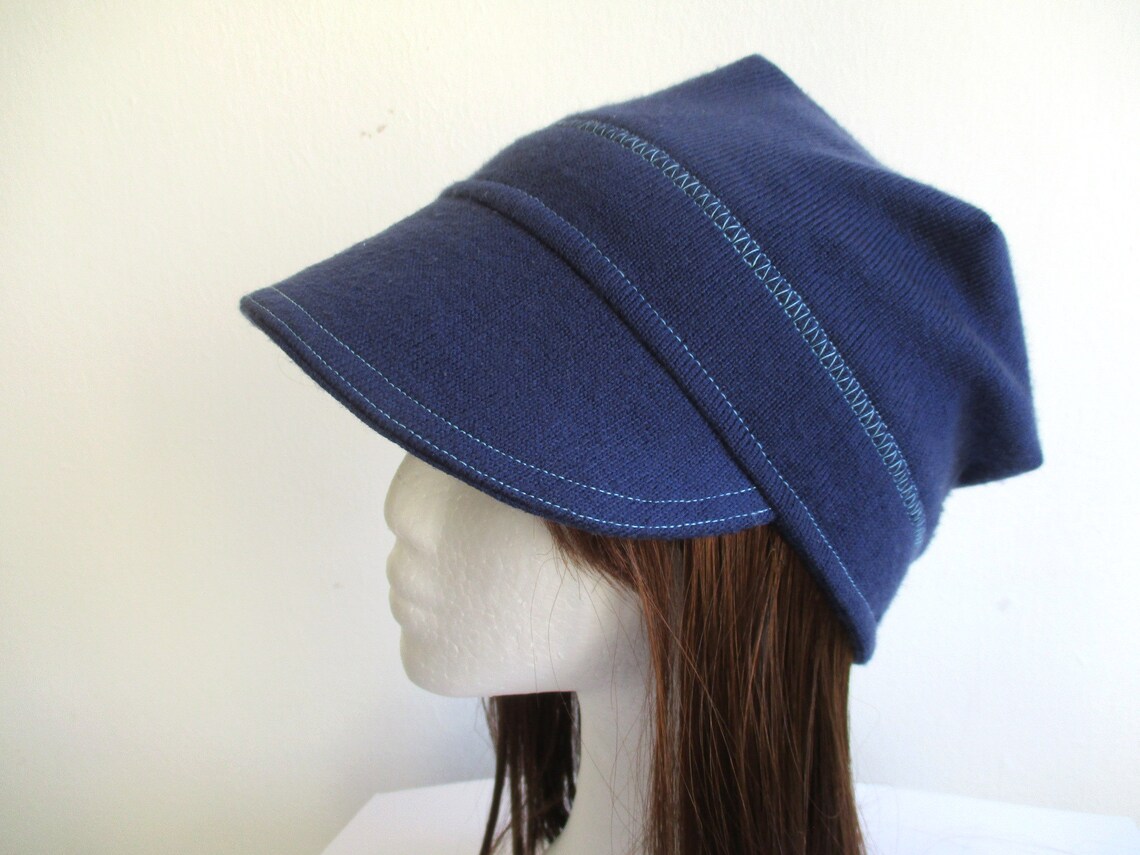 Summer visor chemo 1 layer jersey newsboy beanie/ hat/ cap Etsy