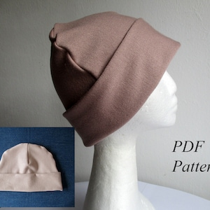 wintermuts van jersey met dubbele omslag en omslag/ pdf-naaipatroon (xs-4xl) + fototutorial/ voor dames, meisjes, jongens en heren