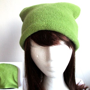 Reversible Fleece Beanie Sewing Pattern: Winter Hat, 6 Sizes (PDF Pattern)