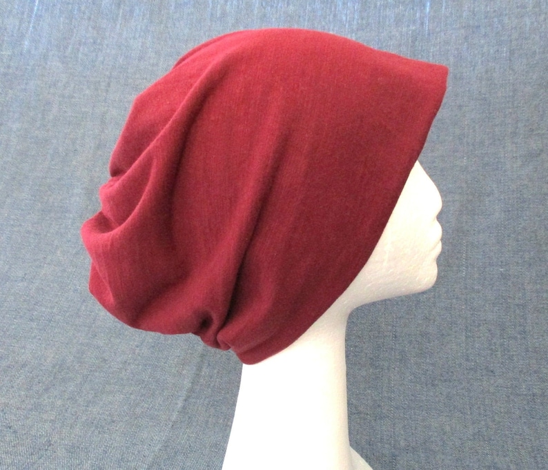 winter fall double layer slouchy jersey beanie hat sewing pattern pdf/ photo tutorial, women, men, girls, boys, 11 sizes image 1