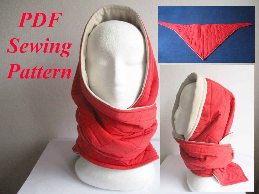 Woman's Chemo Quilted Headscarf/ Winter Headcover/ PDF Sewing Pattern 8