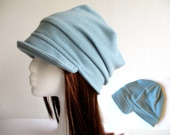 sun summer chemo 1 layer jersey visor/ brim beanie/ hat/ cap sewing pattern pdf, 6 sizes, for woman girl