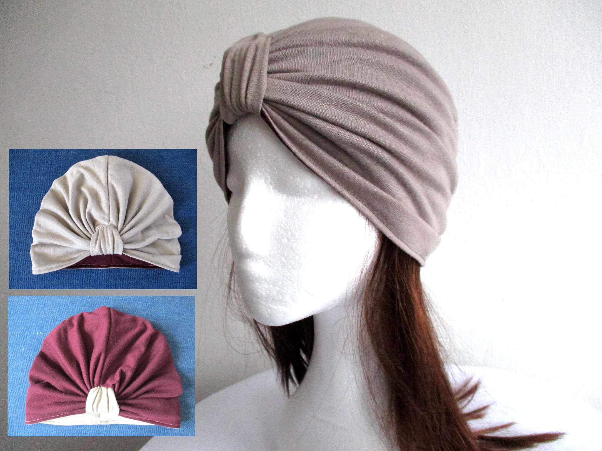 Timubike Français Vintage Turban Hat Mode Femme Bandana Bandeau