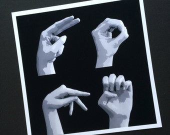 Believe Asl Amerikanische Gebardensprache Buchstaben Etsy