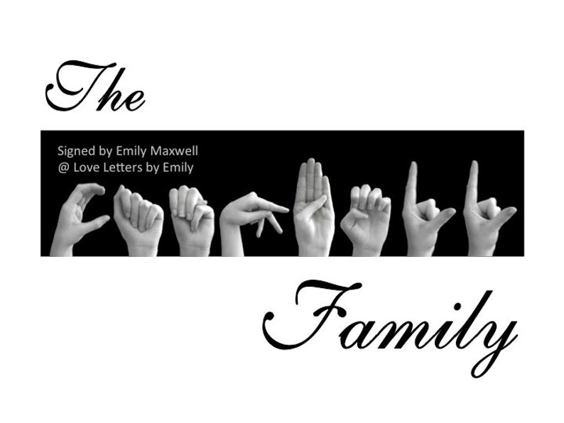 ASL Alphabet FAMILY Name Sign Language Personalized Print Plus Etsy