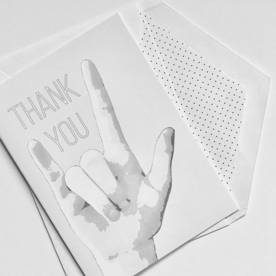 Asl I Love You Thank You Card American Sign Language 5x7 Etsy Asl I Love You Thank You Card American Sign Language 5x7 Etsy