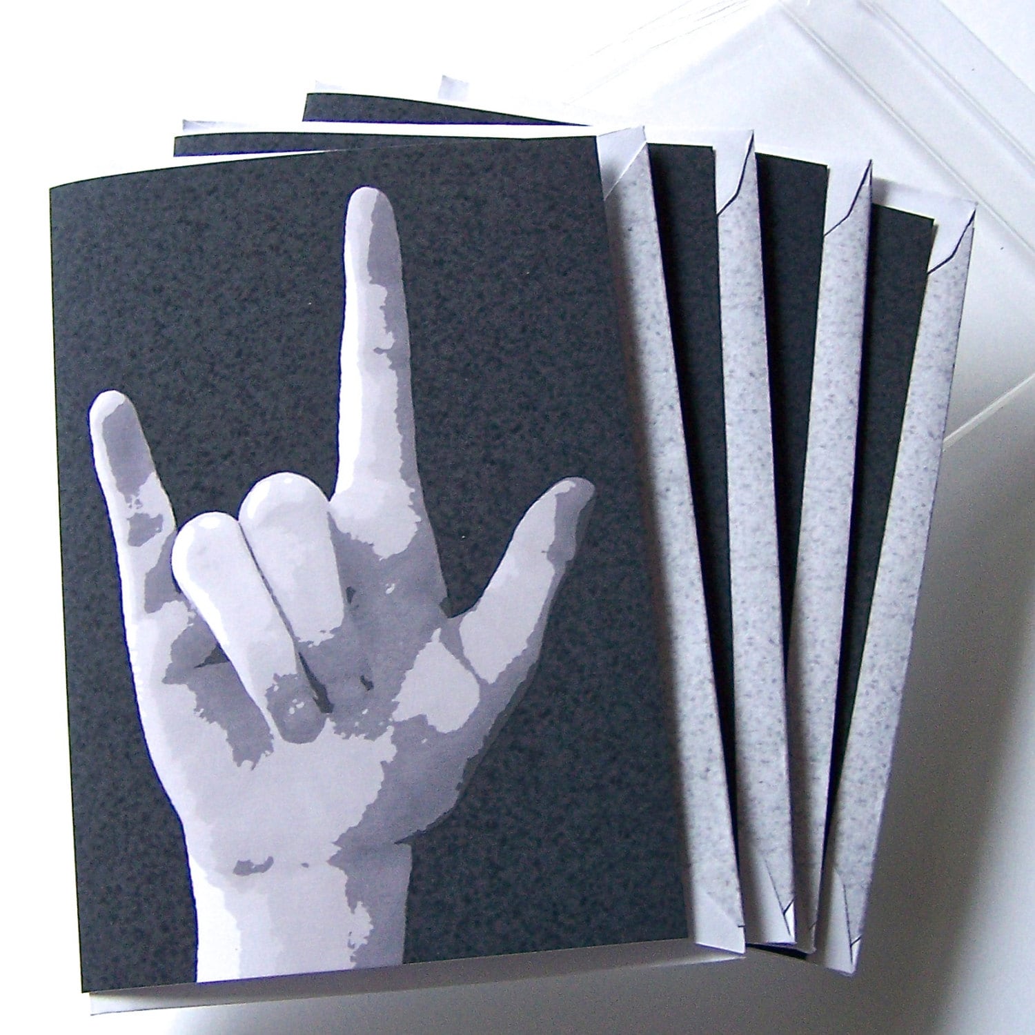 Asl I Love You American Sign Language Blank Notecards In Boxed Set Choose Assortment Or Same Design