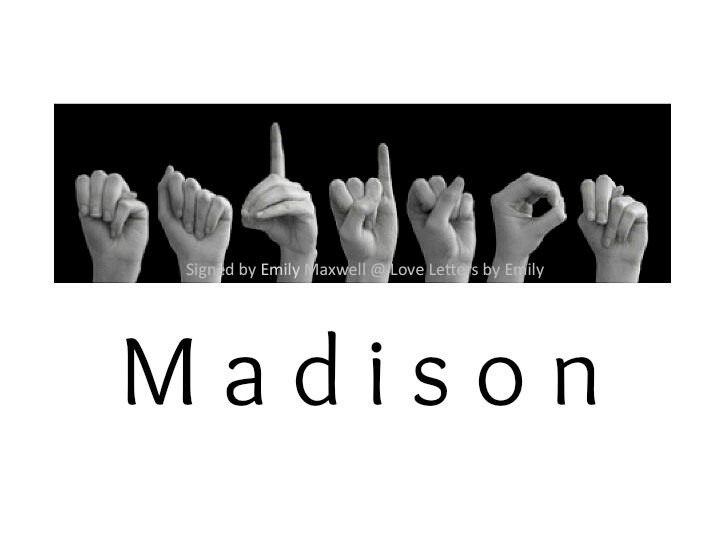 ASL Alphabet NAME Sign Language Personalized 5x7 Print in 8x10 Mat