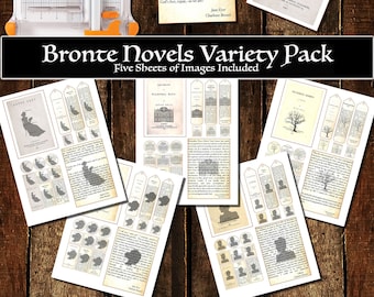Bronte Sisters, Bundle, Five Sheets included., Download and print upon purchase