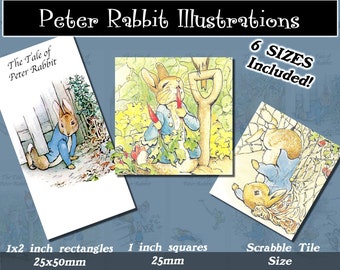 Beatrix Potter Nursery Decor, Peter Rabbit, Squares and Rectangles with 6 sizes included! Download and print upon purchase