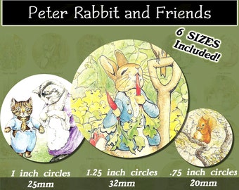 Libros de Beatrix Potter, Peter Rabbit y sus amigos, Imágenes redondas (Descarga digital)