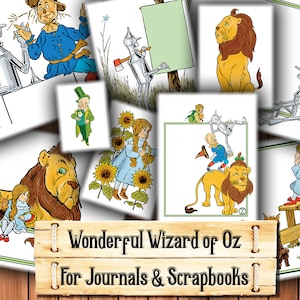Wonderful Wizard of Oz, Junk Journal Kit, Descargar e imprimir al momento de la compra