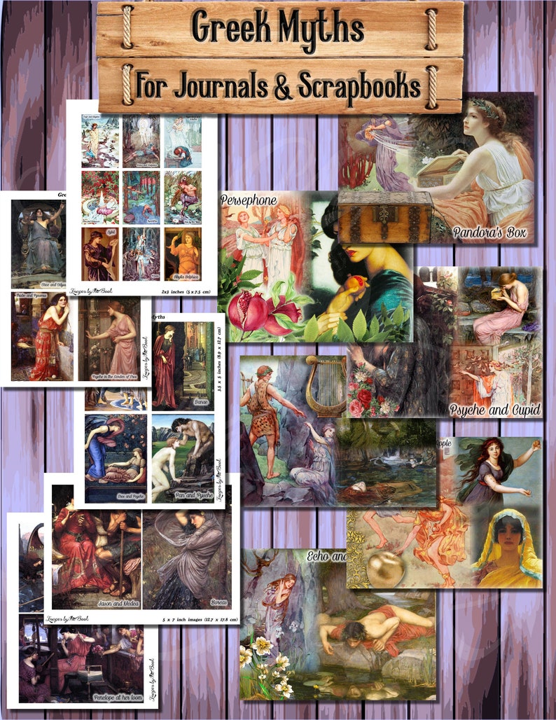 Greek Mythology Art, Junk Journal Kit (digital Download) - Etsy