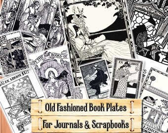 Ex Libris, Vintage Book Plates, Junk Journal Kit (Digital Download)