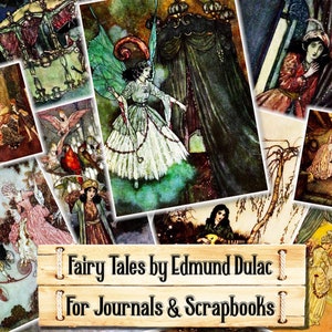 Éphémères de contes de fées, partie 2, illustration d'Edmund Dulac, kit de journal indésirable, téléchargement et impression dès l'achat
