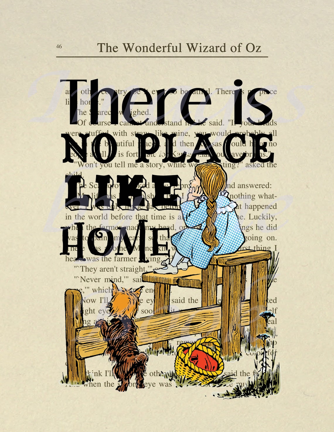 Wizard of Oz Book Quotes 8x10 Framable Wall Art Ten sheets Etsy