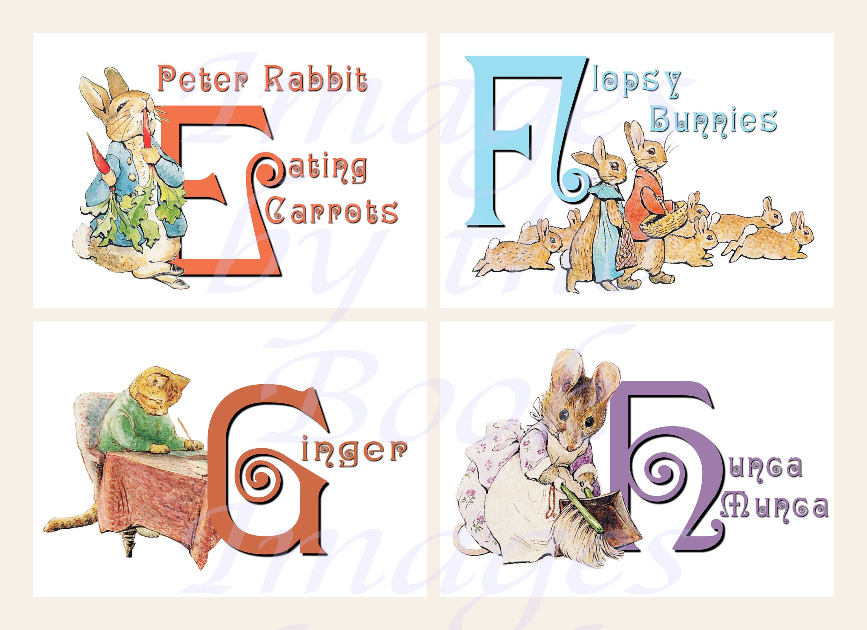 peter rabbit alphabet letters stationery set etsy