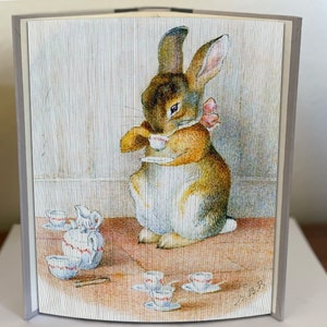 Beatrix Potter Girl Bunny, Fore Edge Photo Strip Pattern, 2 patterns for the price of 1, Available for instant download upon purchase.