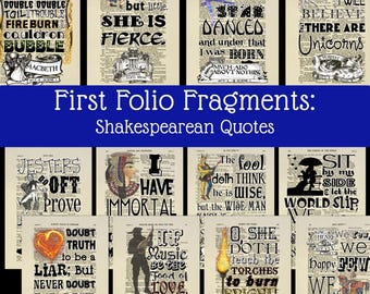 William Shakespeare | Citaten | Dark Academia | Deel 1 | Digitale download van junk journal en scrapbook