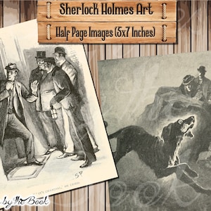 Kit de Ilustrações e Diário de Arte de Sherlock Holmes (Download Digital) imagem 7