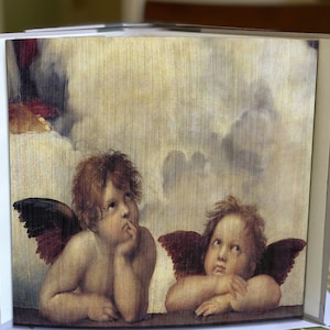 Due angeli di Raffaello, modello di striscia fotografica con bordo anteriore, 2 modelli al prezzo di 1, disponibili per il download immediato dopo l'acquisto.