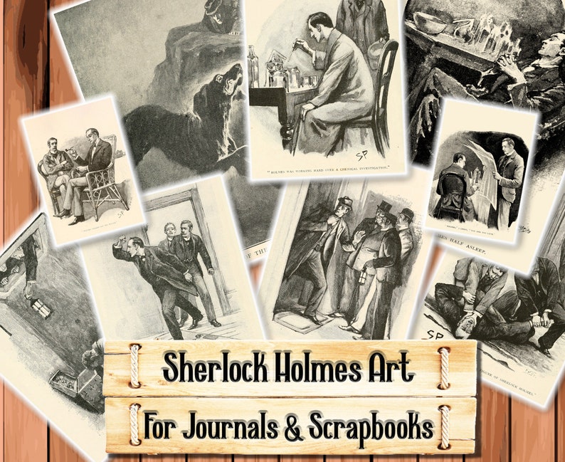 Kit de Ilustrações e Diário de Arte de Sherlock Holmes (Download Digital) imagem 1