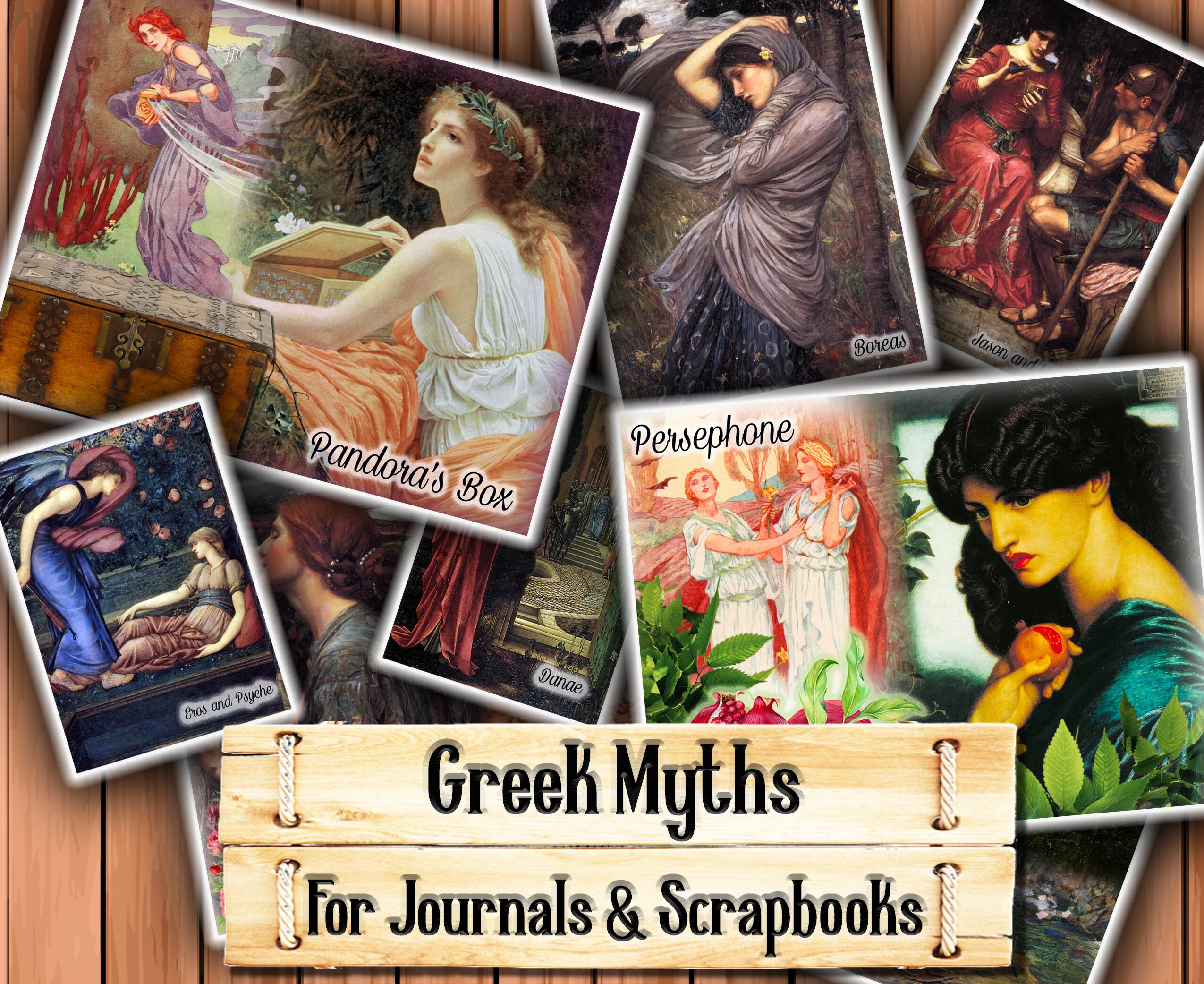 Greek Mythology Art, Junk Journal Kit (digital Download) - Etsy