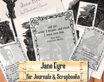 Citations de Jane Eyre, kit de journal indésirable, à télécharger et à imprimer lors de l'achat