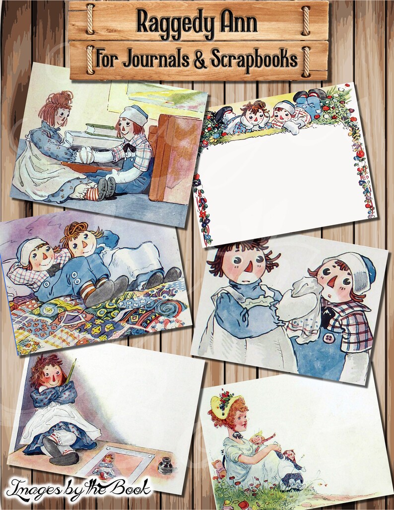 Raggedy Ann Books Junk Journal Kit | Etsy