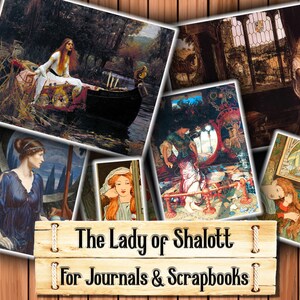 Lady of Shallot Prints, Junk Journal Kit, Downloaden en afdrukken bij aankoop