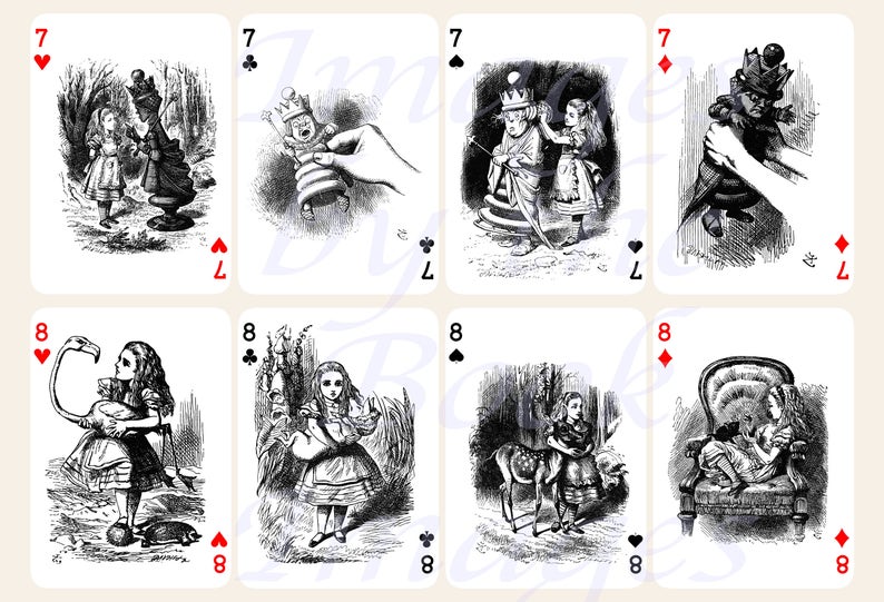 Alice in Wonderland Playing Cards A Full Deck of Cards Etsy