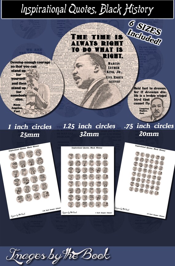 Black History Quotes Round Images With 6 Sizes Included - Etsy