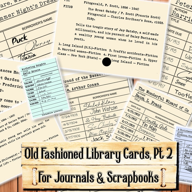 Library Card Catalog - Etsy