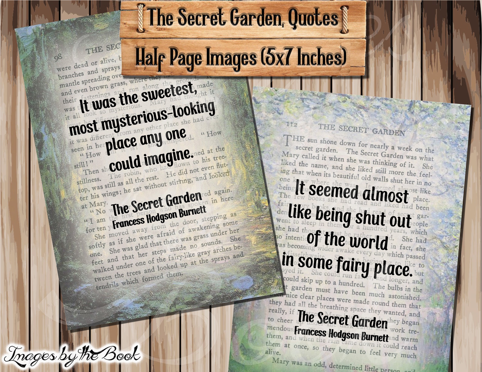 Secret Garden Quotes, Junk Journal Kit (digital Download) Etsy