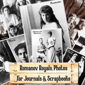 Romanov Royal Family Foto's Junk Journal Kit, downloaden en afdrukken bij aankoop